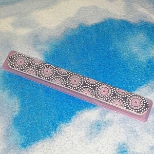 Sturdy Purple Geometric Design Nail File and Case
